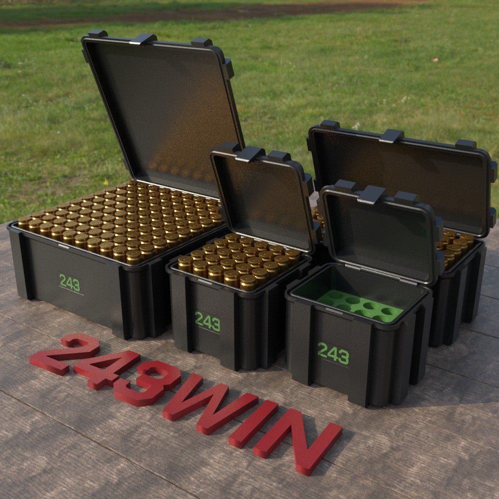 Filamelt Munitionsbox / Ammo Box .243 Win – Patronenbox ‘Klappdeckel’ – 20 / 25 / 50 / 100 Runden