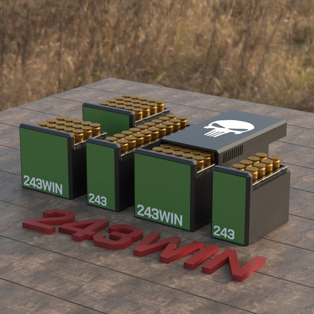 Filamelt Munitionsbox / Ammo Box .243 Win – Patronenbox für 50 Schuss, Made in Germany