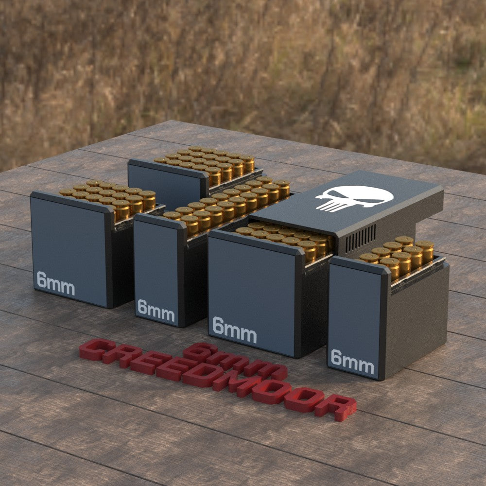Filamelt Munitionsbox / Ammo 6mm Creedmoor – Patronenbox für 50 Schuss, Made in Germany
