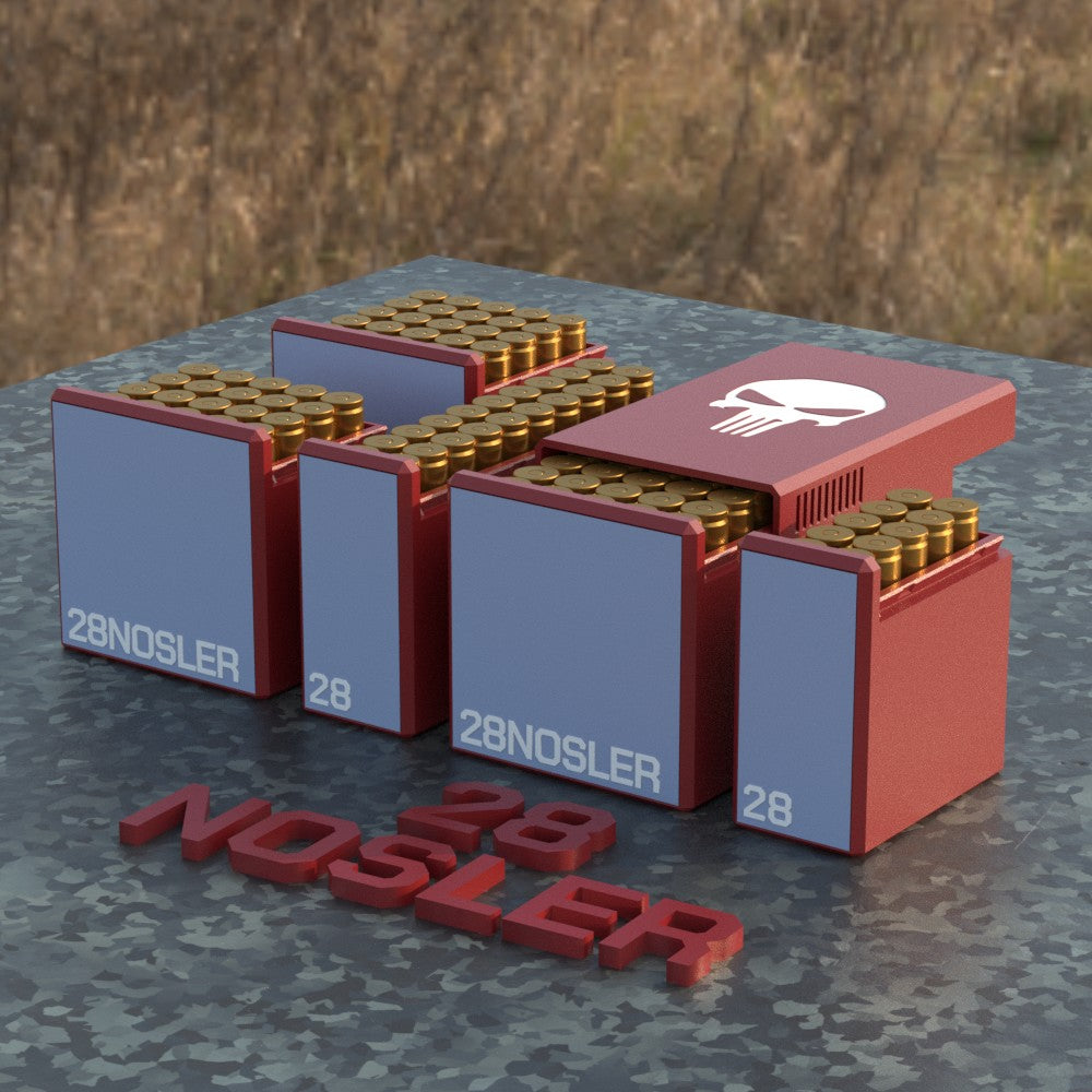 Filamelt Munitionsbox / Ammo .28 Nosler – Patronenbox für 50 Schuss, Made in Germany