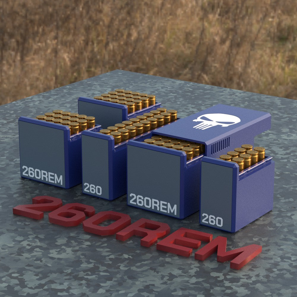 Filamelt Munitionsbox / Ammo Box .260 Remington – Patronenbox für 50 Schuss, Made in Germany