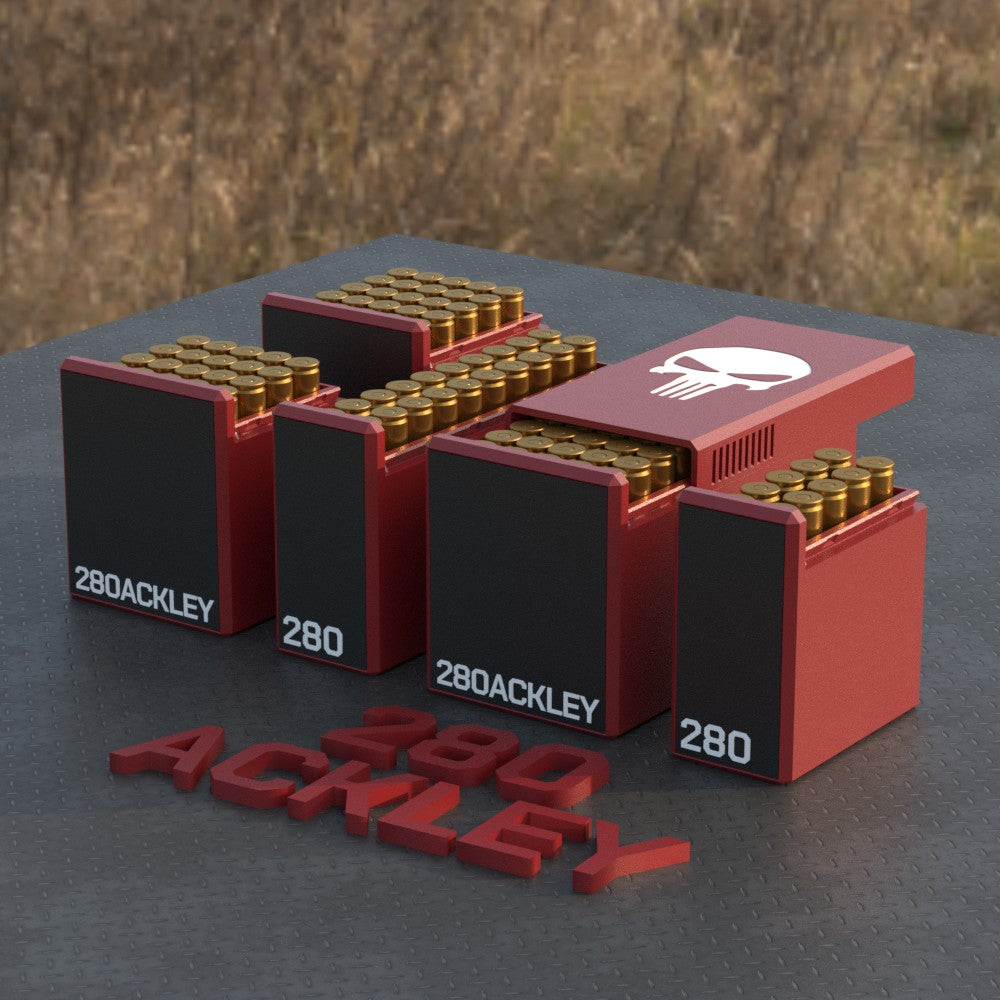 Filamelt Munitionsbox / Ammo Box .280 Ackley – Patronenbox für 50 Schuss, Made in Germany