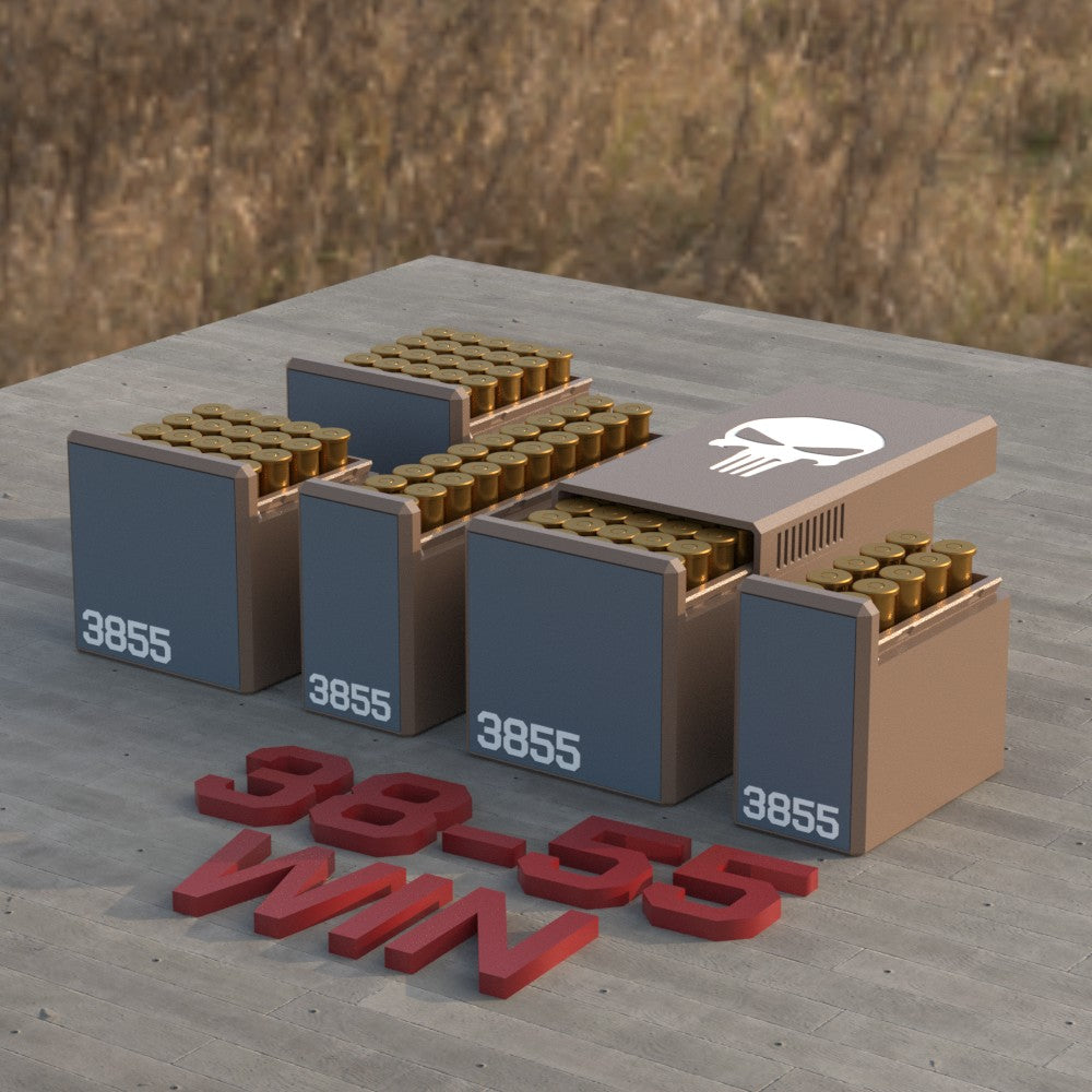 Filamelt Munitionsbox / Ammo Box .38-55 Winchester – Patronenbox für 50 Schuss, Made in Germany