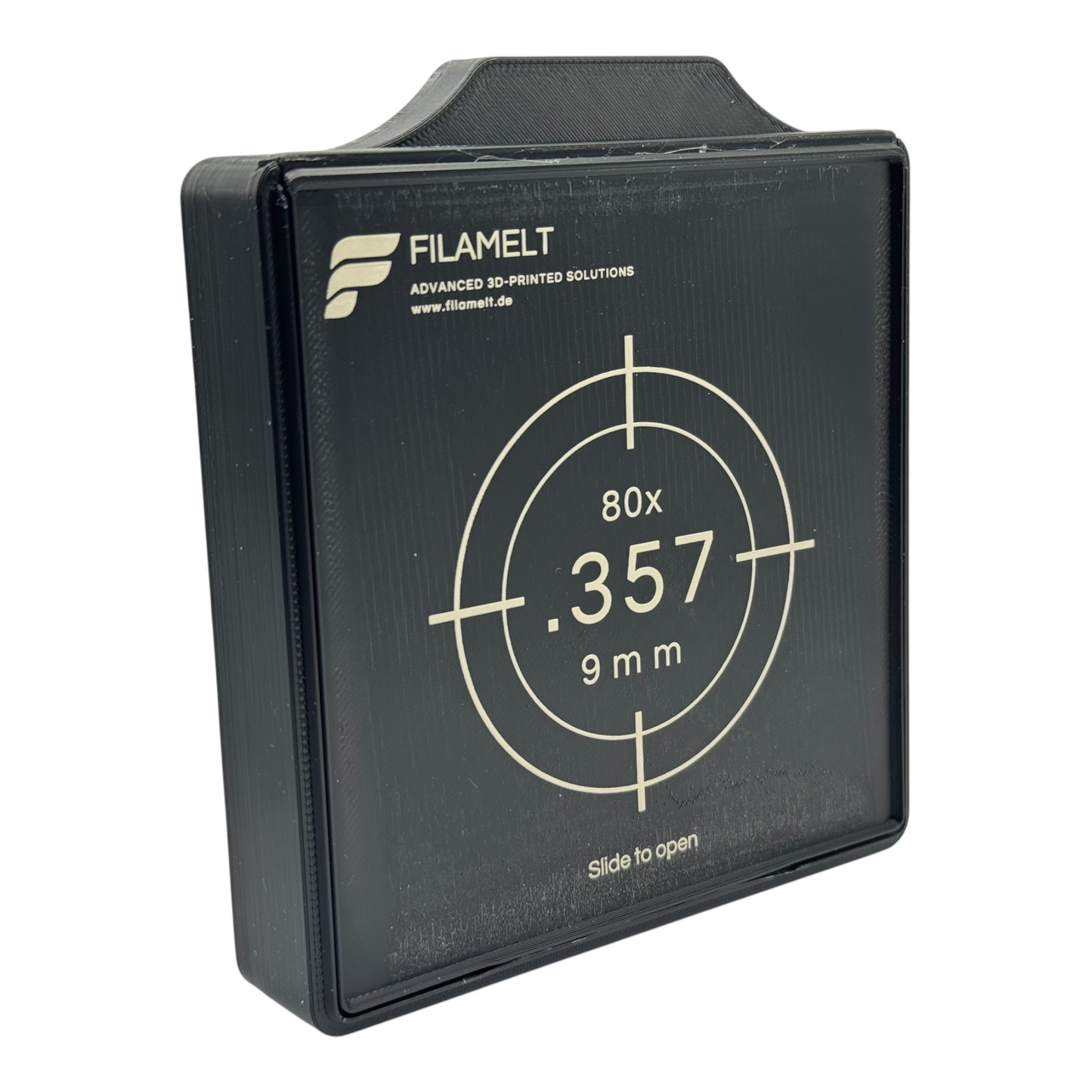 Diabolo-Box für 80x .357 / 9 mm – Praktisch, stapelbar, wiederverwendbar. Matchbox