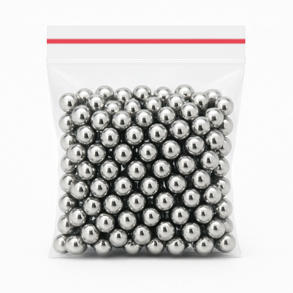 50x 6mm Stahlkugel verchromt