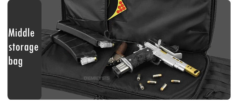 Taktische MOLLE-Waffentasche für 2 Gewehre – 600D Oxford – Rucksack & Tasche – 95 cm / 116 cm – Airsoft, Jagd, Schießsport
