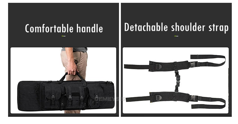 Taktische MOLLE-Waffentasche für 2 Gewehre – 600D Oxford – Rucksack & Tasche – 95 cm / 116 cm – Airsoft, Jagd, Schießsport