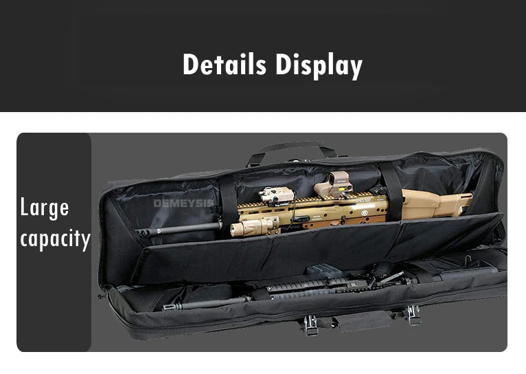 Taktische MOLLE-Waffentasche für 2 Gewehre – 600D Oxford – Rucksack & Tasche – 95 cm / 116 cm – Airsoft, Jagd, Schießsport