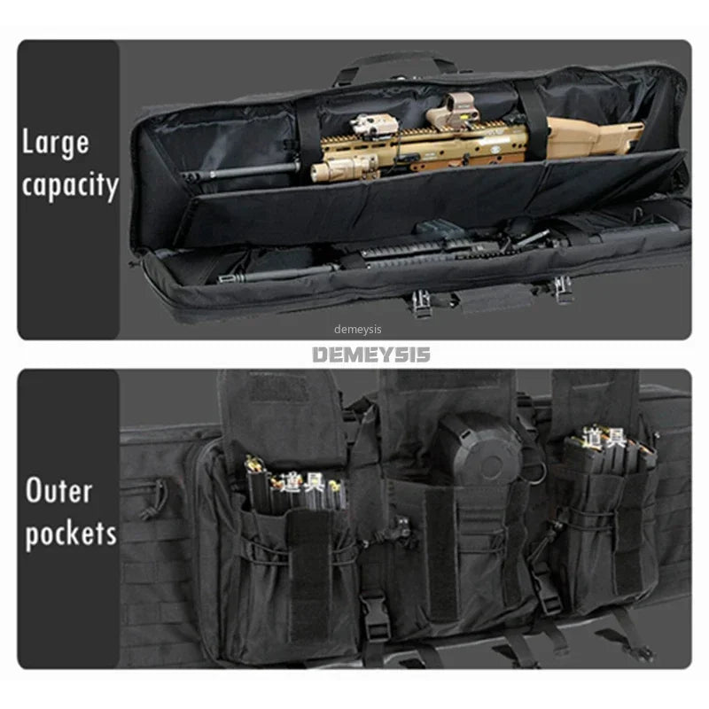 Taktische MOLLE-Waffentasche für 2 Gewehre – 600D Oxford – Rucksack & Tasche – 95 cm / 116 cm – Airsoft, Jagd, Schießsport