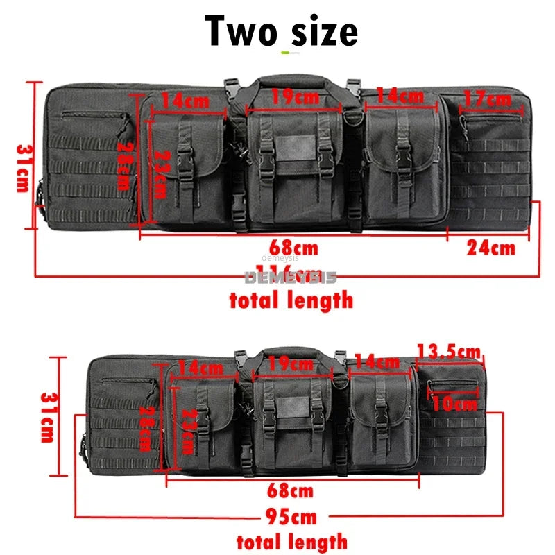 Taktische MOLLE-Waffentasche für 2 Gewehre – 600D Oxford – Rucksack & Tasche – 95 cm / 116 cm – Airsoft, Jagd, Schießsport