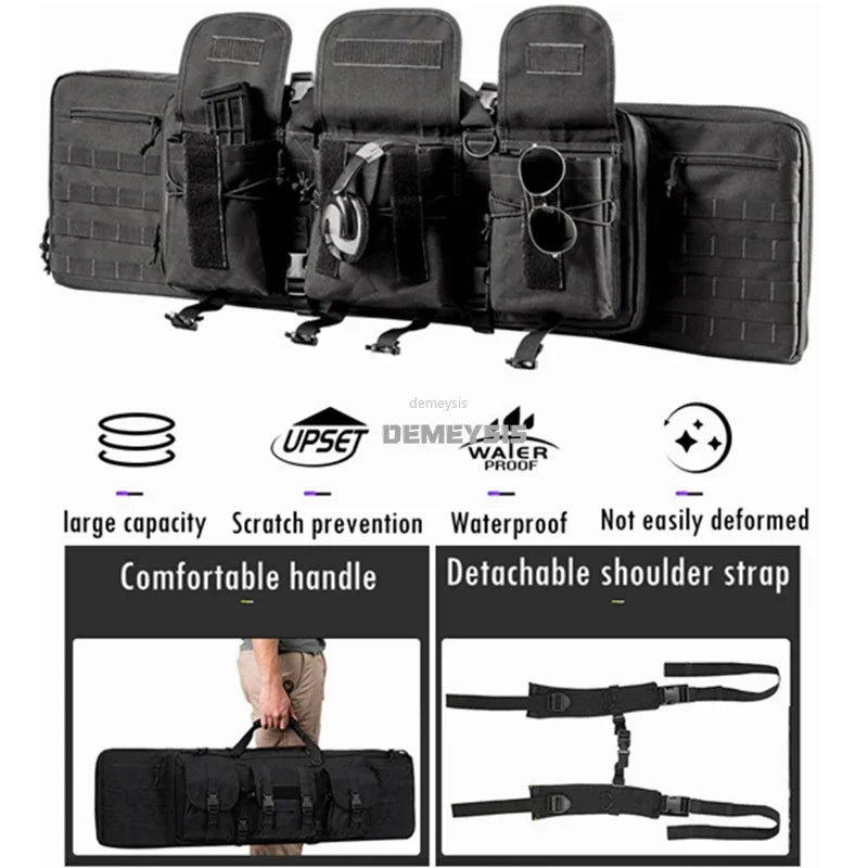 Taktische MOLLE-Waffentasche für 2 Gewehre – 600D Oxford – Rucksack & Tasche – 95 cm / 116 cm – Airsoft, Jagd, Schießsport