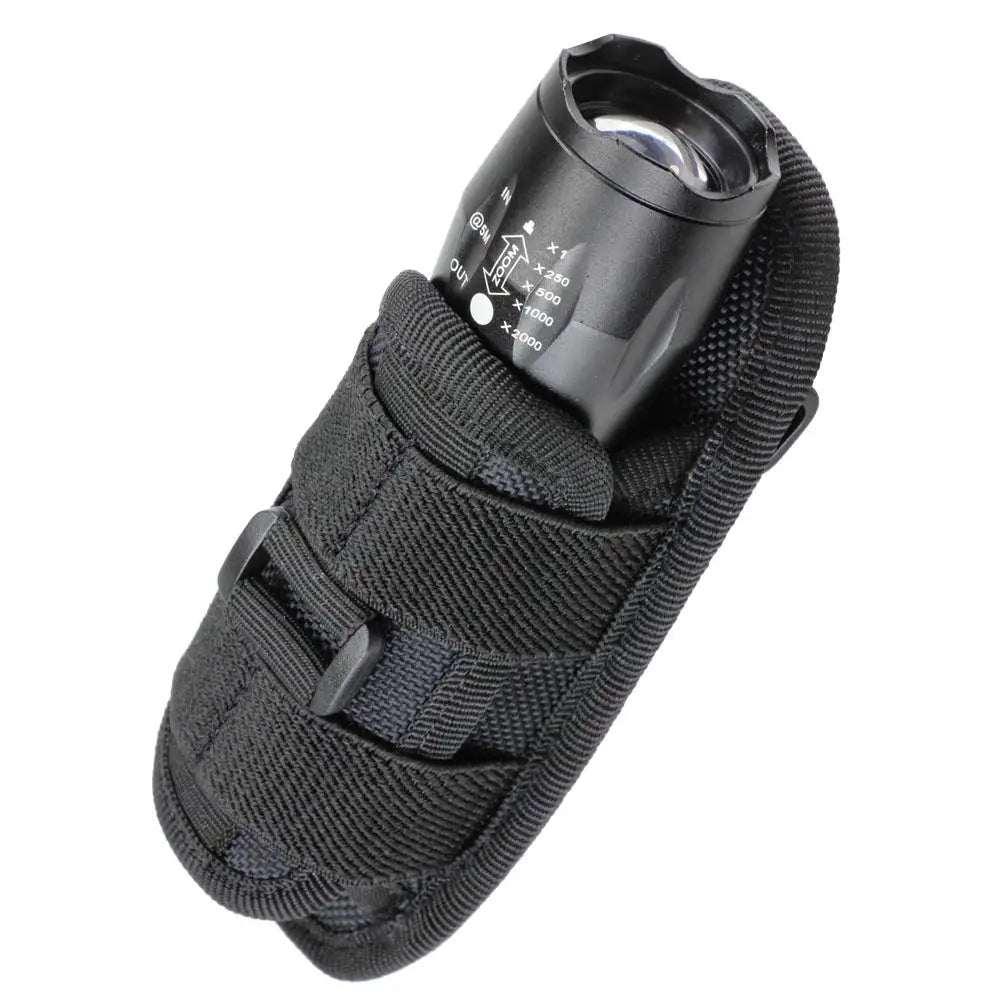 Taktisches Taschenlampen-Holster – 360° drehbar, MOLLE-kompatibel & universell einsetzbar