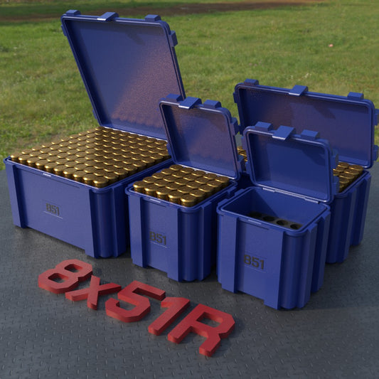 Filamelt Munitionsbox / Ammo Box 8x51R – Patronenbox ‘Klappdeckel’ – 20 / 25 / 50 / 100 Runden
