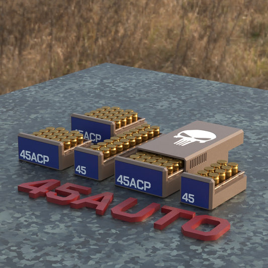 Filamelt Munitionsbox / Ammo Box .45 ACP (Automatic Colt Pistol) – Patronenbox für 50 Schuss, Made in Germany