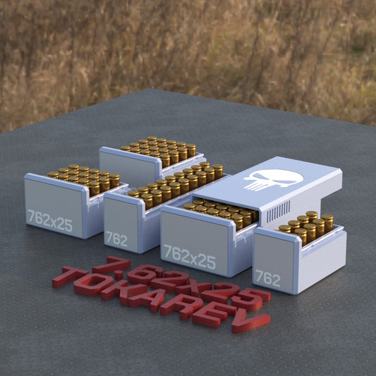 Filamelt Munitionsbox / Ammo Box 7.62x25 Tokarev – Patronenbox für 50 Schuss, Made in Germany