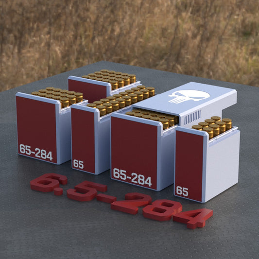 Filamelt Munitionsbox / Ammo Box 6.5-284 Norma – Patronenbox für 50 Schuss, Made in Germany