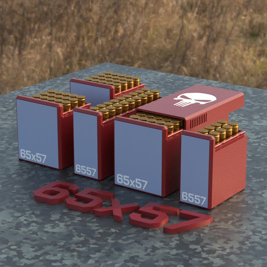 Filamelt Munitionsbox / Ammo Box 6.5x57 – Patronenbox für 50 Schuss, Made in Germany