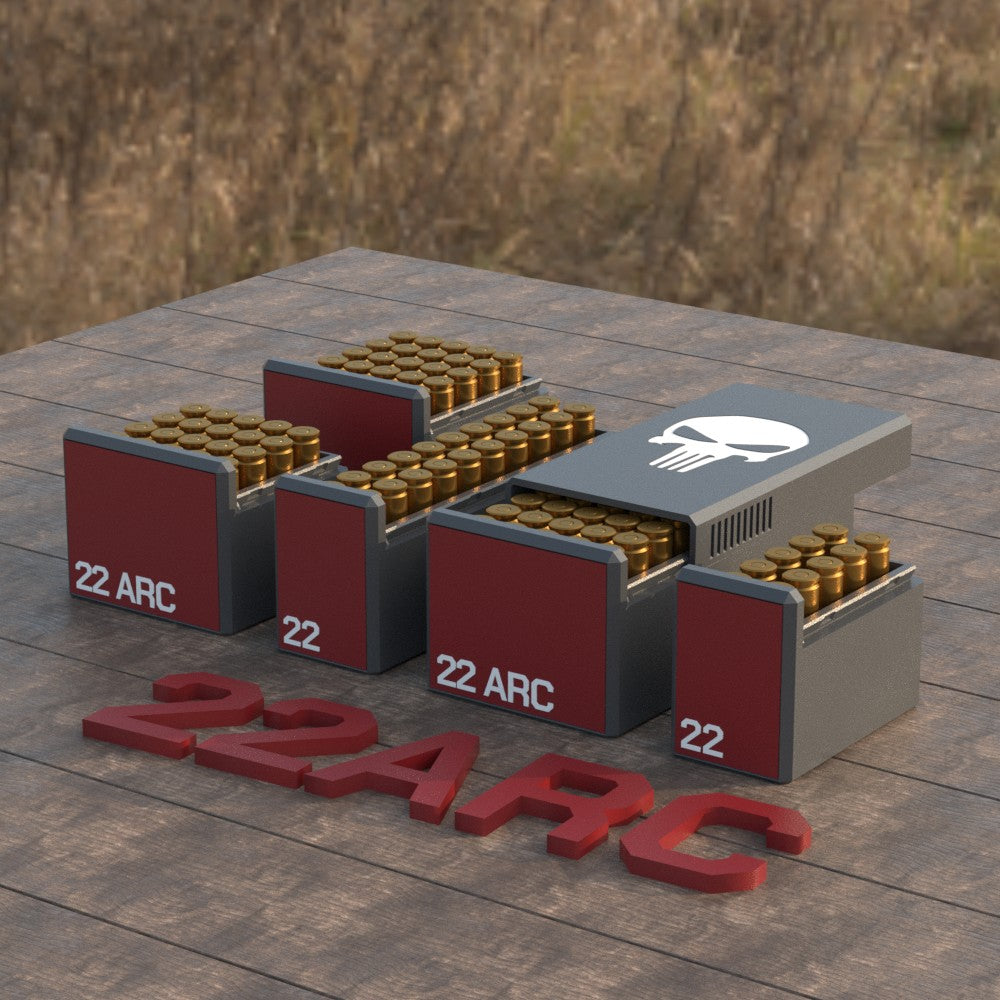 Filamelt Munitionsbox / Ammo Box .22 ARC – Patronenbox für 50 Schuss, Made in Germany