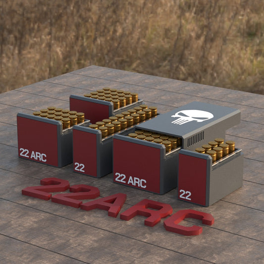 Filamelt Munitionsbox / Ammo Box .22 ARC – Patronenbox für 50 Schuss, Made in Germany