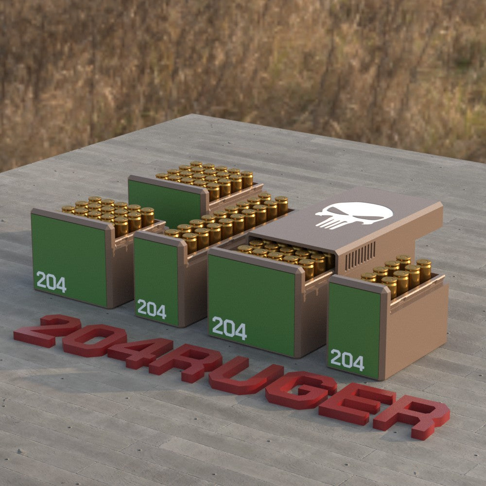 Filamelt Munitionsbox / Ammo Box .204 Ruger – Patronenbox für 50 Schuss, Made in Germany