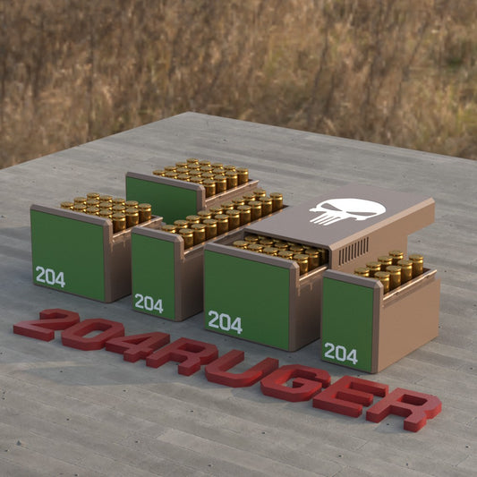 Filamelt Munitionsbox / Ammo Box .204 Ruger – Patronenbox für 50 Schuss, Made in Germany