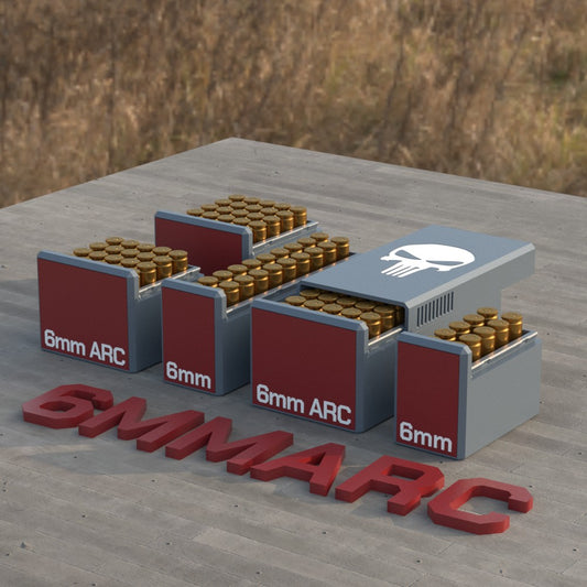 Filamelt Munitionsbox / Ammo Box 6×38mm ARC / .243 – Patronenbox für 50 Schuss, Made in Germany