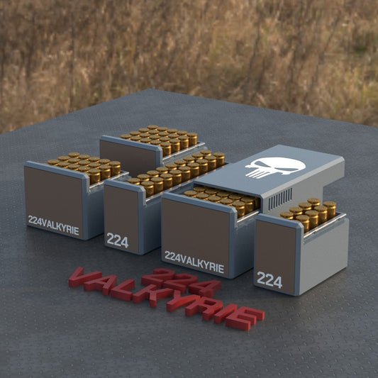 Filamelt Munitionsbox / Ammo Box .224 Valkyrie – Patronenbox für 50 Schuss, Made in Germany