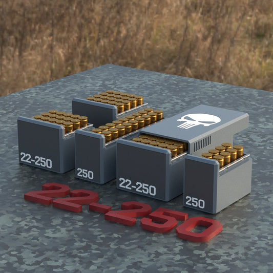 Filamelt Munitionsbox / Ammo Box .22-250 Remington – Patronenbox für 50 Schuss, Made in Germany