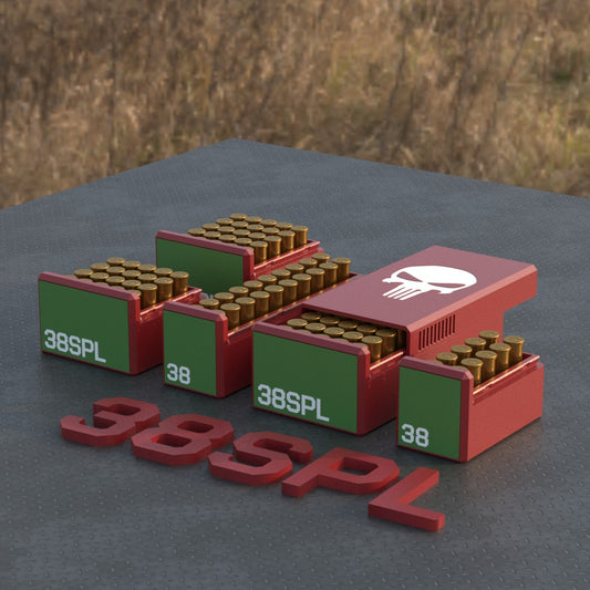 Filamelt Munitionsbox / Ammo Box .38 Special – Patronenbox für 50 Schuss, Made in Germany