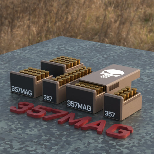 Filamelt Munitionsbox / Ammo Box .357 Magnum – Patronenbox für 50 Schuss, Made in Germany