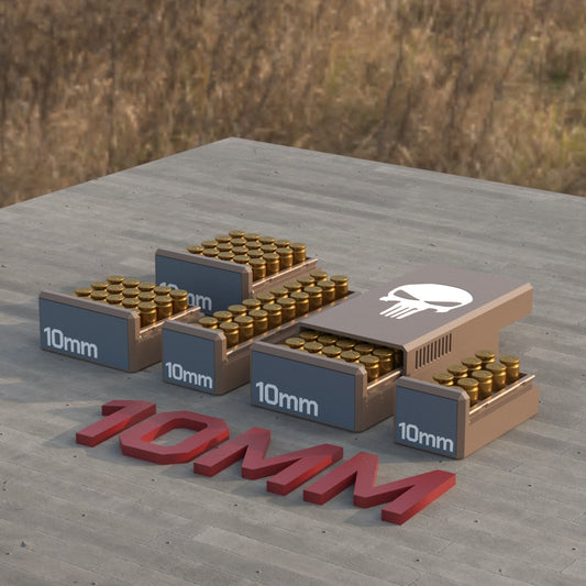 Filamelt Munitionsbox / Ammo 10mm Auto – Patronenbox für 50 Schuss, Made in Germany