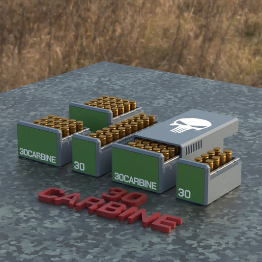 Filamelt Munitionsbox / Ammo .30 Carbine – Patronenbox für 50 Schuss, Made in Germany