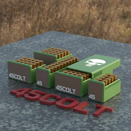 Filamelt Munitionsbox / Ammo .45 Colt – Patronenbox für 50 Schuss, Made in Germany