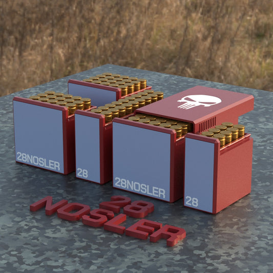 Filamelt Munitionsbox / Ammo .28 Nosler – Patronenbox für 50 Schuss, Made in Germany
