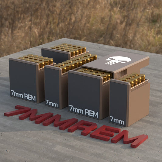 Filamelt Munitionsbox / Ammo 7mm Rem Mag – Patronenbox für 50 Schuss, Made in Germany