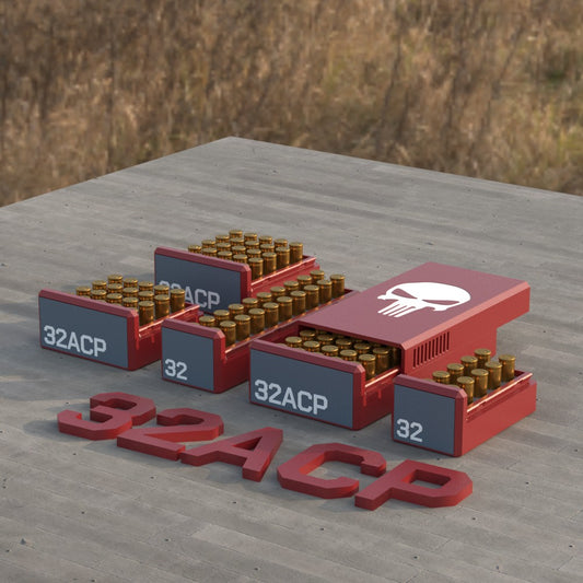 Filamelt Munitionsbox / Ammo .32 ACP – Patronenbox für 50 Schuss, Made in Germany