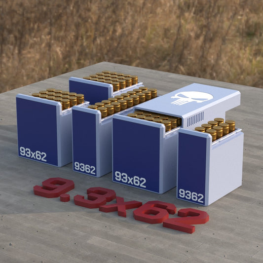 Filamelt Munitionsbox / Ammo Box 9.3x62 – Patronenbox für 50 Schuss, Made in Germany