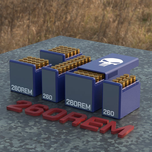 Filamelt Munitionsbox / Ammo Box .260 Remington – Patronenbox für 50 Schuss, Made in Germany