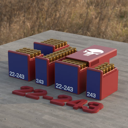 Filamelt Munitionsbox / Ammo Box .22-243 Winchester – Patronenbox für 50 Schuss, Made in Germany