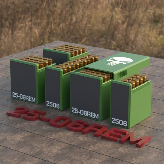Filamelt Munitionsbox / Ammo Box .25-06 Remington – Patronenbox für 50 Schuss, Made in Germany