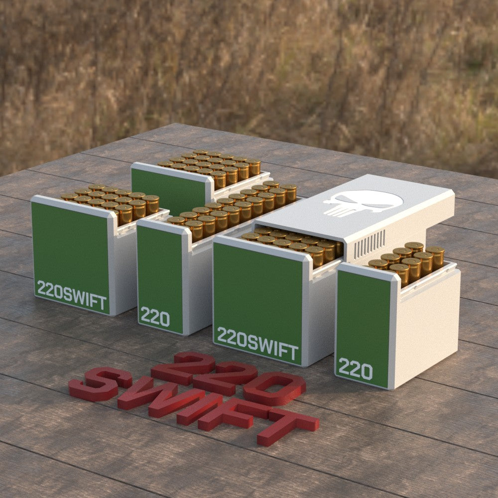 Filamelt Munitionsbox / Ammo Box .220 Swift – Patronenbox für 50 Schuss, Made in Germany