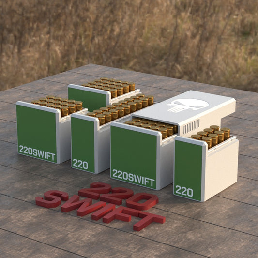 Filamelt Munitionsbox / Ammo Box .220 Swift – Patronenbox für 50 Schuss, Made in Germany