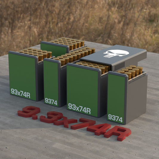 Filamelt Munitionsbox / Ammo Box 9.3x74R – Patronenbox für 50 Schuss, Made in Germany