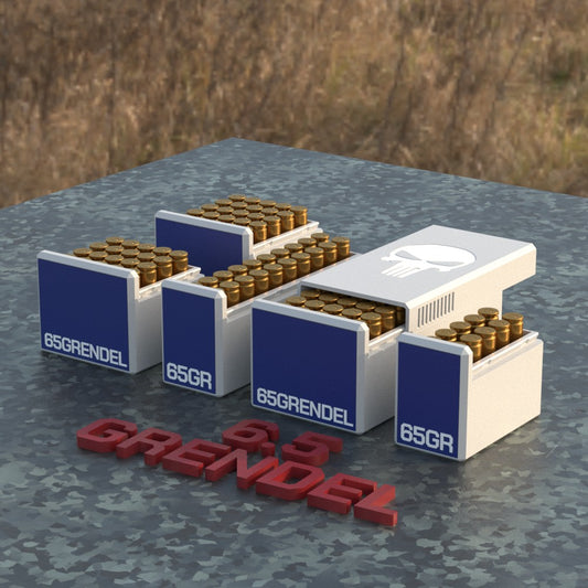 Filamelt Munitionsbox / Ammo Box 6.5mm Grendel – Patronenbox für 50 Schuss, Made in Germany