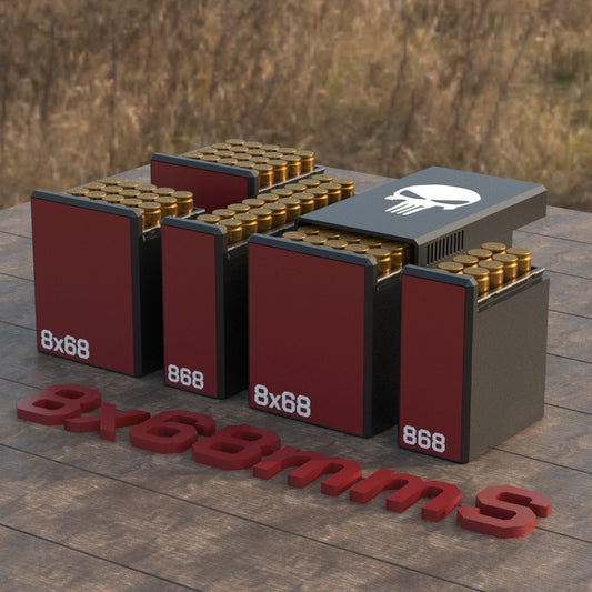 Filamelt Munitionsbox / Ammo Box 8x68mm S – Patronenbox für 50 Schuss, Made in Germany