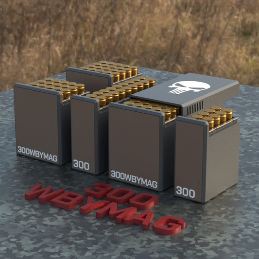 Filamelt Munitionsbox / Ammo Box .300 Wby. Magnum – Patronenbox für 50 Schuss, Made in Germany