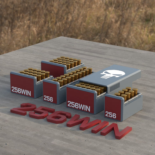 Filamelt Munitionsbox / Ammo Box .256 Win Mag – Patronenbox für 50 Schuss, Made in Germany