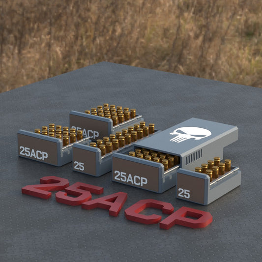 Filamelt Munitionsbox / Ammo Box .25 ACP – Patronenbox für 50 Schuss, Made in Germany