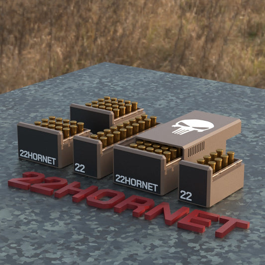 Filamelt Munitionsbox / Ammo Box .22 Hornet – Patronenbox für 50 Schuss, Made in Germany