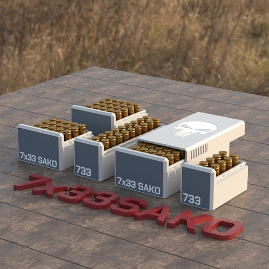 Filamelt Munitionsbox / Ammo Box 7x33mm Sako – Patronenbox für 50 Schuss, Made in Germany